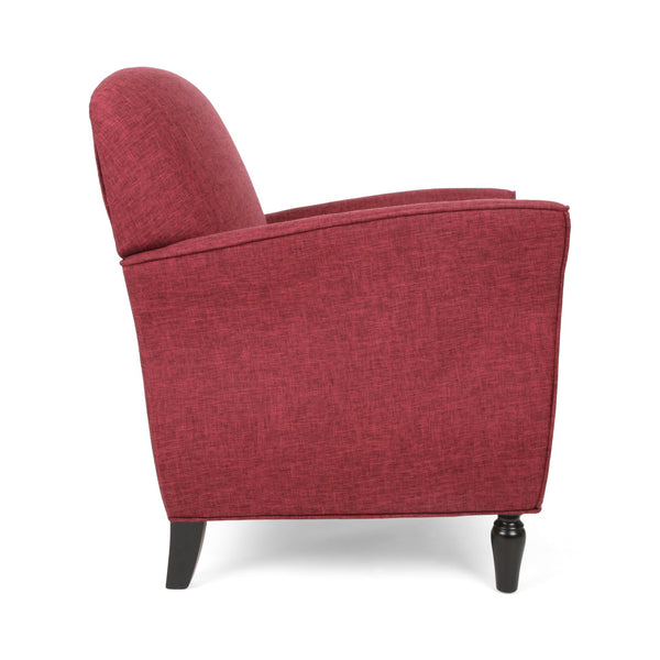 English Elm Christopher Knight Home® - CHAIR modern fabric lounge seat with compact 28.5x28.25x20.75 in dimensions, cozy supportive design Red 63566.00CRNBRYTWD