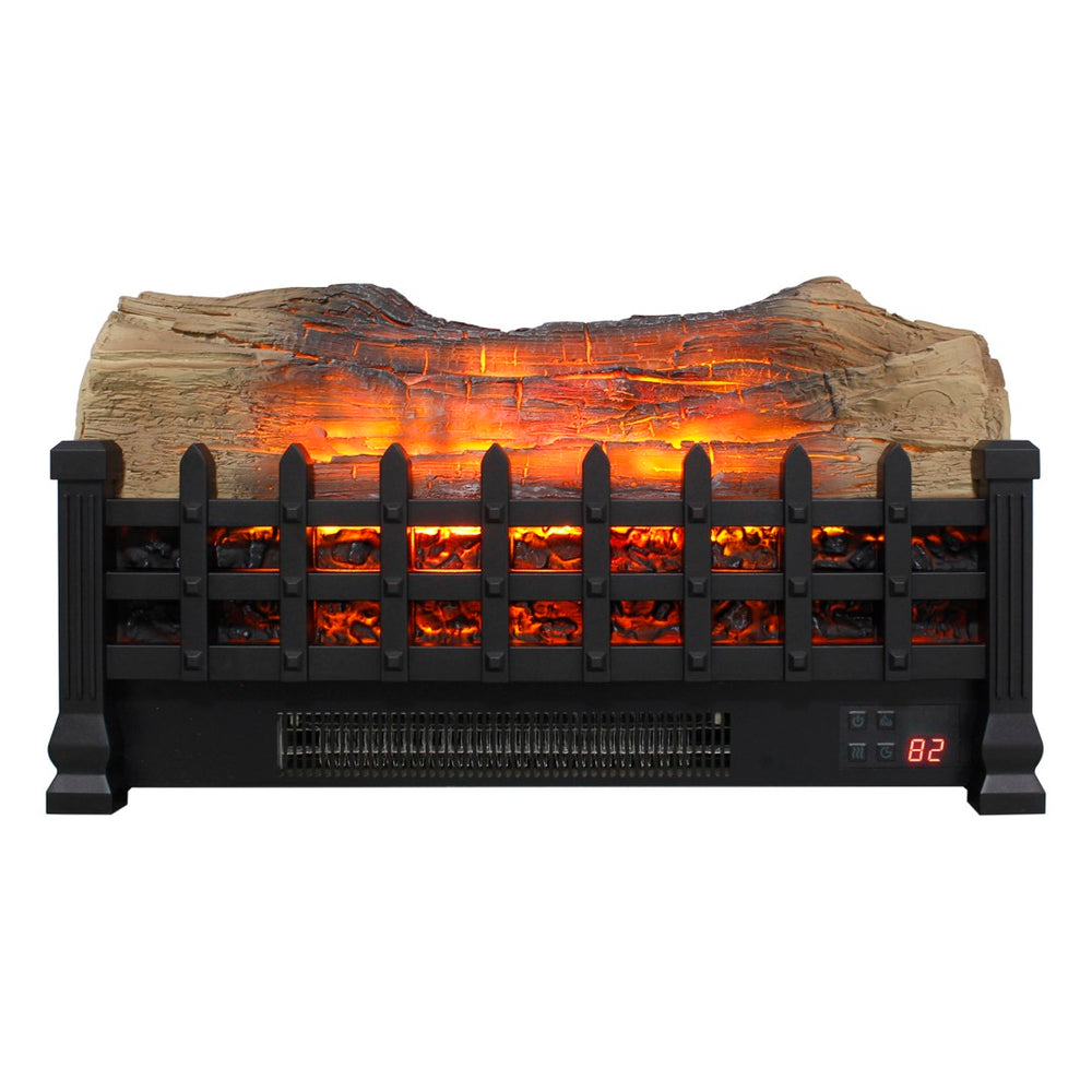 English Elm 20 Inch Freestanding Electric Fireplace Heater with 3d Flame Effect for Indoor Rooms W1769P304057