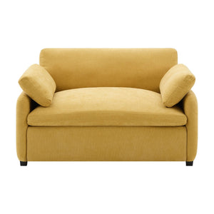 English Elm 50*43" Oversized Chenille Armchair - Cozy Color-Blocked Accent Chair With Plush Pillows, 7 Colors N723P235042Y-GIGA