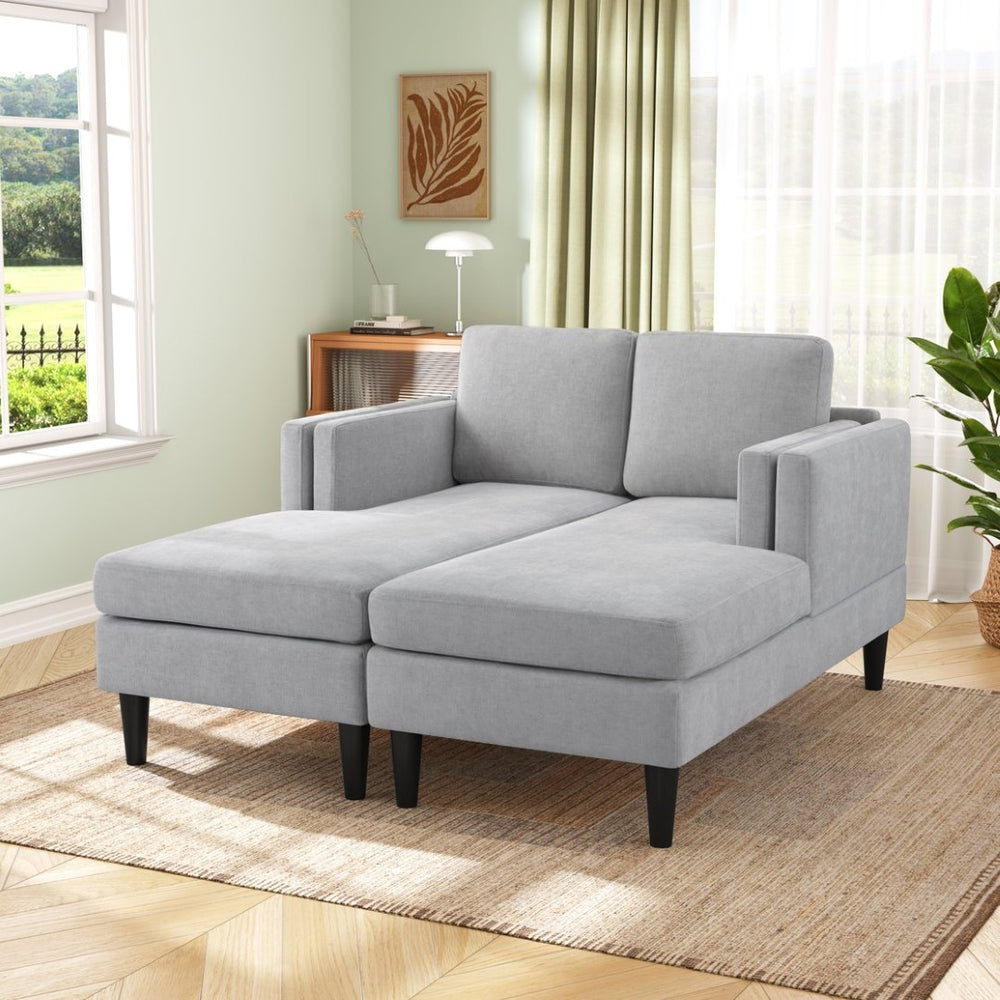 English Elm Swivel Barrel Accent Chair Chenille Tufted Round Club Seat for Living Room Lounge Grey N719S002310E