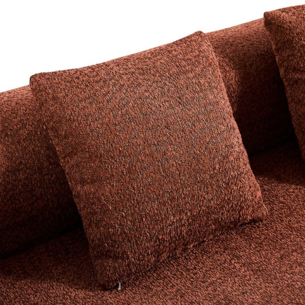 English Elm 110" Curved Modular Sectional Sofa Low Profile Foam Cushions for Contemporary Living Camel N767P366011C