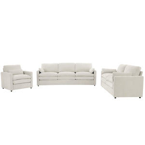 English Elm 101.2" Modular Chenille Sectional Sofa with Tufted Cushions and Deep Seating for Living Room Beige N719S001923A