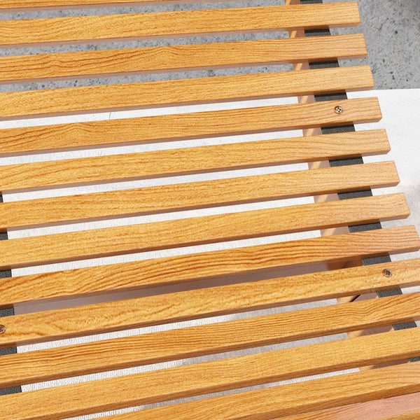 English Elm Outsunny Outdoor Ergonomic Wood Rocker with S Curve High Back Slatted Patio Seat W2225P174331