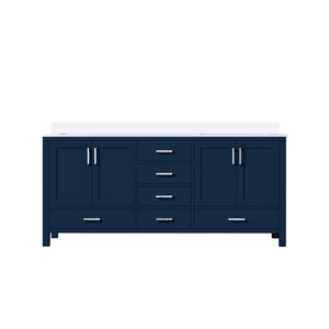 English Elm Navy Elegant Double Bath Vanity 72" W X 22" D With Durable Cultured Marble Top & Ample Storage B2731P259116