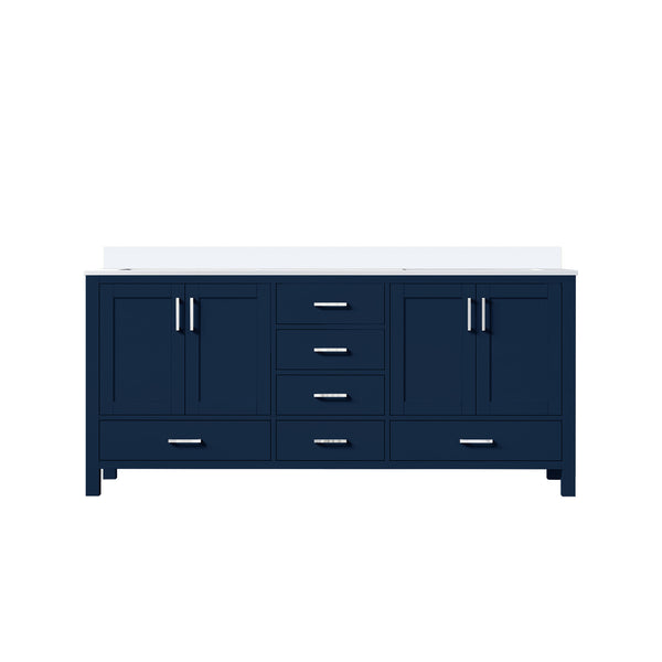 English Elm Navy Elegant Double Bath Vanity 72" W X 22" D With Durable Cultured Marble Top & Ample Storage B2731P259116
