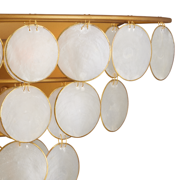 Bon Vivant Wall Sconce - Elegant Mid-Century Modern Design with Capiz Shells & Gold Finish Glamour