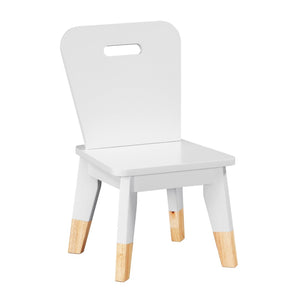 English Elm Gray Two-tone Solid Wood Kids Activity Table Set Four Chairs Playroom Furniture White B011P463888