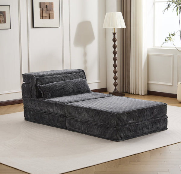 English Elm Compression Mahjong Sofa - Oversized Modular Sectional Bed With Memory Foam & Versatile Ottoman Set W3723S00045