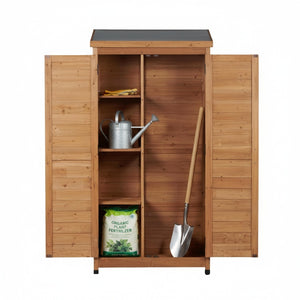 English Elm Outdoor Cedar Storage Cabinet Farmhouse Vertical Shed for Backyard Patio Garden Tools W2640P291256