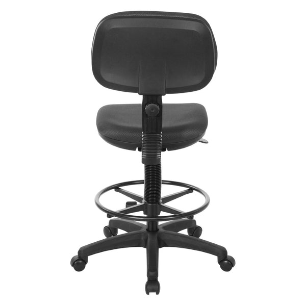 OSP Home Furnishings Sculptured Ergonomic Drafting Chair with Adjustable Footrest for Counter Height Workstations Shale DC517-295