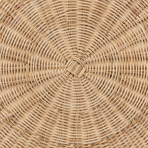 English Elm Modern Handcrafted Rattan Round Coffee Table Bohemian Artisan Living Room Accent B2750P470078