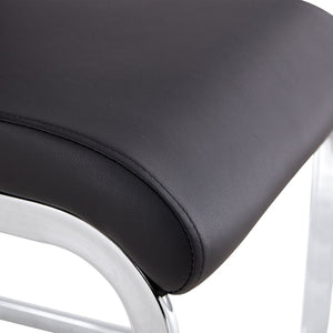 English Elm Table Modern Elegant Dining Set - 71" Marble Pattern Top With 6 Dark Gray Pu Chairs & Silver Legs W1151S02118-GIGA