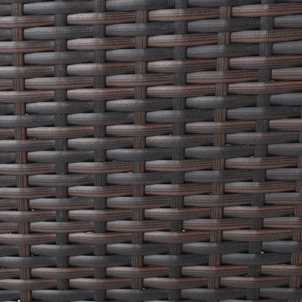 English Elm Christopher Knight Home® - Rattan Wicker Flower Pot Set with Iron Frame, Durable Polyethylene Wicker Planters, No Assembly Needed Brown 57802.00LMSETMBN