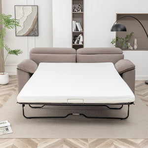 English Elm 2-Seater Sofa Bed – Chic Mid-Century Modern Convertible Sleeper, Space-Saving Design For Any Room B347P409828