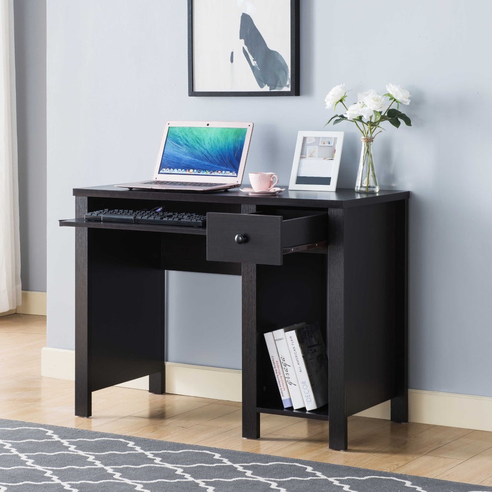 English Elm Student Compact Home Office Desk With Keyboard Drawer & Lower Shelf - Stylish & Versatile Workspace B107P269930-GIGA