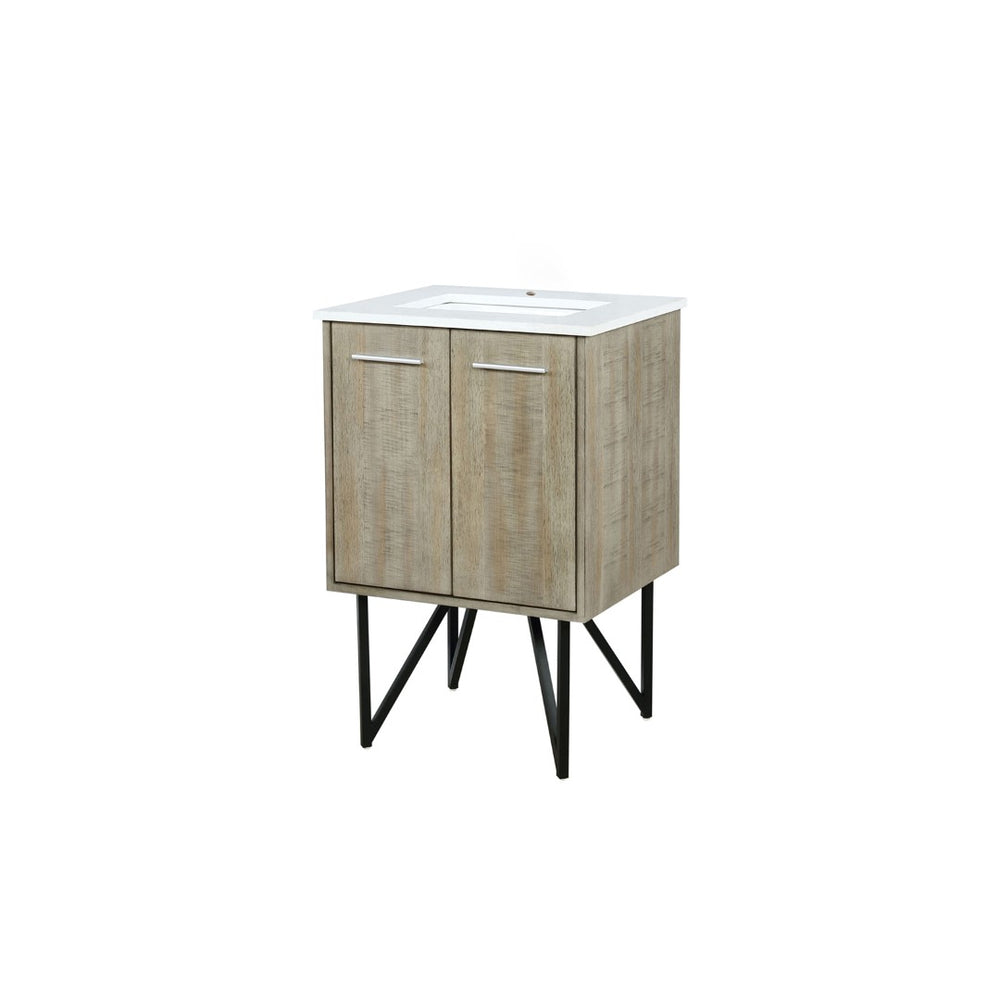English Elm Rustic Acacia Bath Vanity With Cultured Marble Top – Stylish, Durable & Perfect For Small Spaces! B2731P259658-GIGA