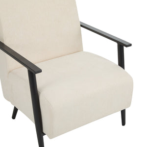 English Elm Christopher Knight Home® - [Set of 2] Modern Lounge Chair with Polyester Upholstery and Metal Frame for Compact Living Spaces Beige N767P236501B_2