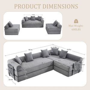 English Elm United We Win Convertible Sofa Bed - Plush Corduroy With Memory Foam, Perfect For Small Spaces! W1568S00252-GIGA