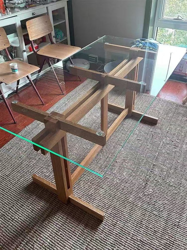 English Elm Rectangle Tempered Glass Table Top 47.2x23.6in 3/8in Thick Durable Clear Surface for Dining/Desktop Furniture Accessories W1718P352260