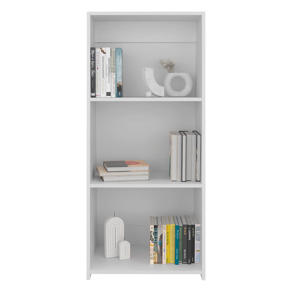 English Elm Bookcase Piney Contemporary White Engineered Wood 3-Shelf Storage 33 lb Capacity Living Room"))) B092P245914