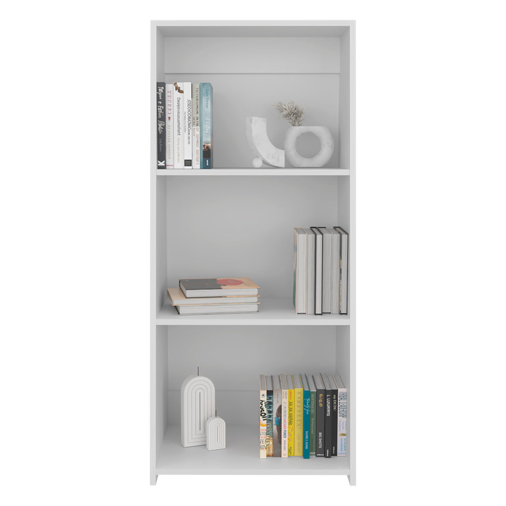 English Elm Bookcase Piney White Engineered Wood – 3 Spacious Shelves, Contemporary Office Living Room Storage (93) B092P245914
