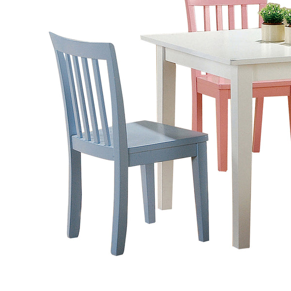 English Elm Rory Multi-Color 5-Piece Kids Table and Chairs Set — Vibrant Slat-Back Design, Durable Hardwood Playroom Fun B062P344900