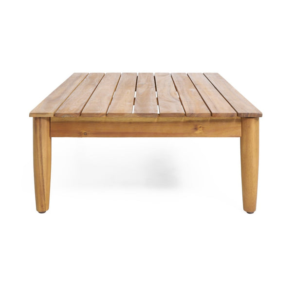English Elm Gavin Outdoor Acacia Wood Coffee Table Low Profile Slatted Top for Lounge Seating 67309.00