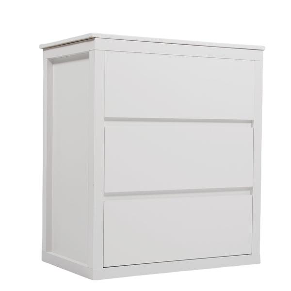 English Elm Christopher Knight Home® - 30" Bathroom Vanity with Ceramic Sink, 2 Soft-Close Full-Extension Drawers, Handle-Free 45° Design, Durable MDF White N817P280549W