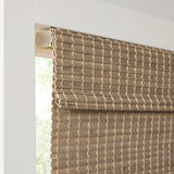 Madison Park Eastfield Casual Bamboo Light Filtering Roman Shade 64"L MP40-7803 Natural Ash