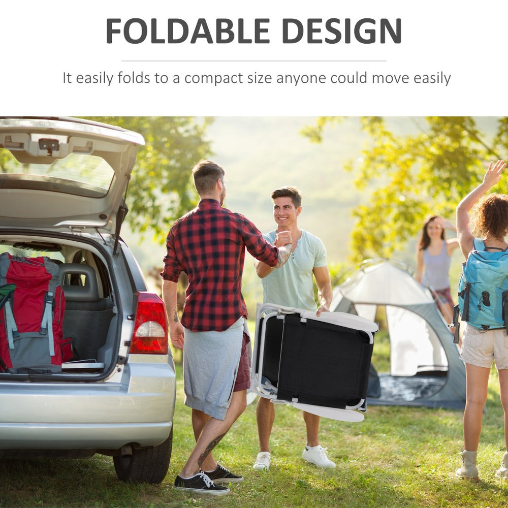 English Elm Outsunny Folding Chaise Lounge Chair - 4-Position Recliner, Lightweight Mesh, Portable For Beach & Patio W2225P200842-GIGA