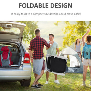 English Elm Outsunny Folding Chaise Lounge Chair - 4-Position Recliner, Lightweight Mesh, Portable For Beach & Patio W2225P200842-GIGA