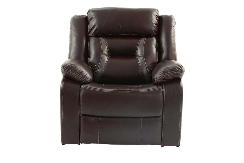 English Elm Single Power Recliner Gel Leatherette Pillow Arms Living Room Lounge Chair B011P466594