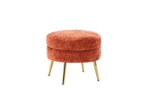 English Elm 58'' Chenille Chaise Lounge with Footstool Pocket Spring Comfort for Bedroom Living Room Red W2363S00088