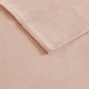 JLA Home Madison Park - Luxurious Brushed Microfiber Sheet Set with 3M Moisture-Wicking, Deep Pockets & OEKO-TEX Safety Blush MP20-4390