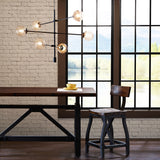 INK+IVY Cyrus Modern/Contemporary 6-Globe Light Architectural Metal Chandelier II150-0010 Antique Bronze