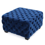 Christopher Knight Home® - Noble House - Jaymee Modern Glam Button Tufted Velvet Ottoman