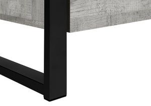 English Elm Tv Stand Rustic Reclaimed-Look 60 Inch Media Console with Open Shelf, 3 Metal Glide Drawers, Sturdy Frame Grey 61 L x 19 W x 8 H B2710P219135