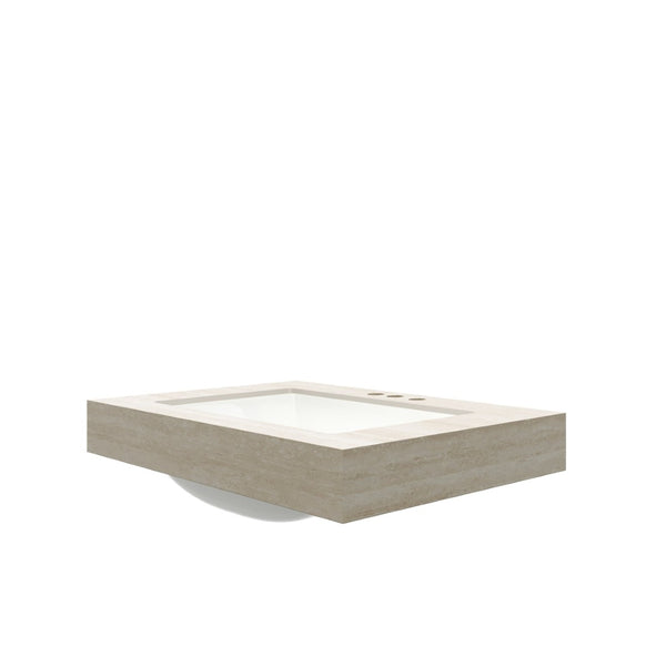 English Elm 30" Muri Sintered Stone Vanity Countertop Roma Travertine Basin Bathroom Unit W2615P435947