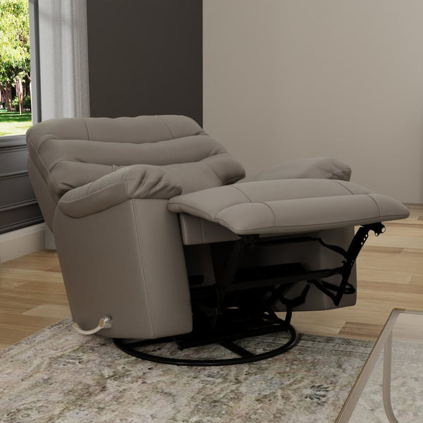 English Elm Global Home Swivel Glider Recliner In Oslo Sky - Stylish Comfort, Manual Footrest, Durable Design! B339P333951