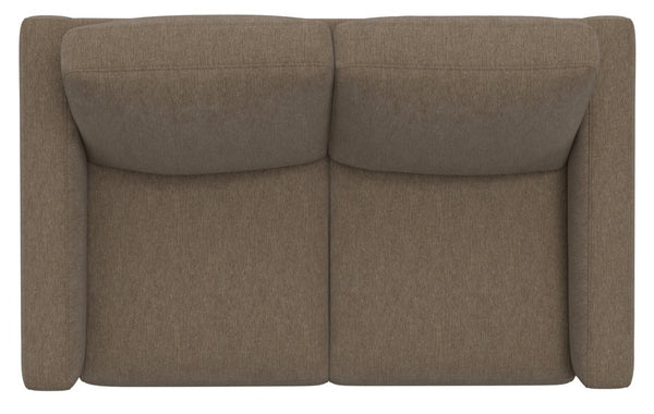 English Elm Truffle Two Seat Loveseat with Taupe Upholstery and Sleek Metal Legs for Modern Spaces B361P482533