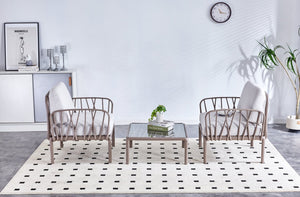 English Elm Patio Modern Single Sofa Chair With Soft Cushion - Weatherproof & Lightweight For Indoor/Outdoor Use W370S00040-GIGA