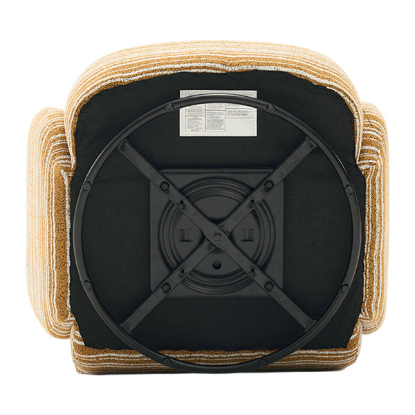 English Elm Modern 360° Swivel Boucle Armchair with High-Resilience Sponge, 550lb Capacity, Cozy Lounge Accent Chair Mustard yellow W395P355482