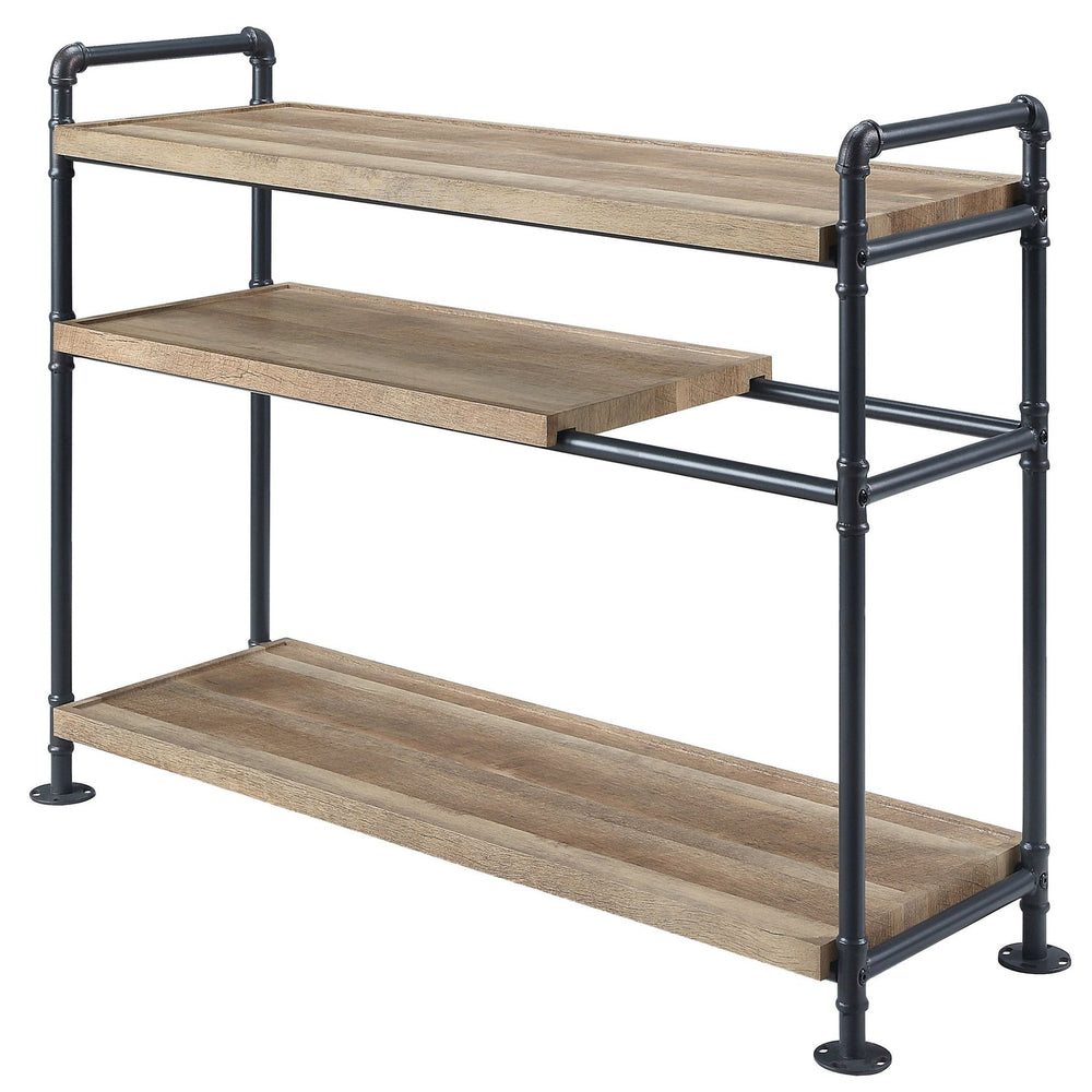 English Elm Mankato 3-Shelf Oak and Sandy Black Bookshelf — Easy Assembly, Versatile Storage for Books & Decor B062S00454
