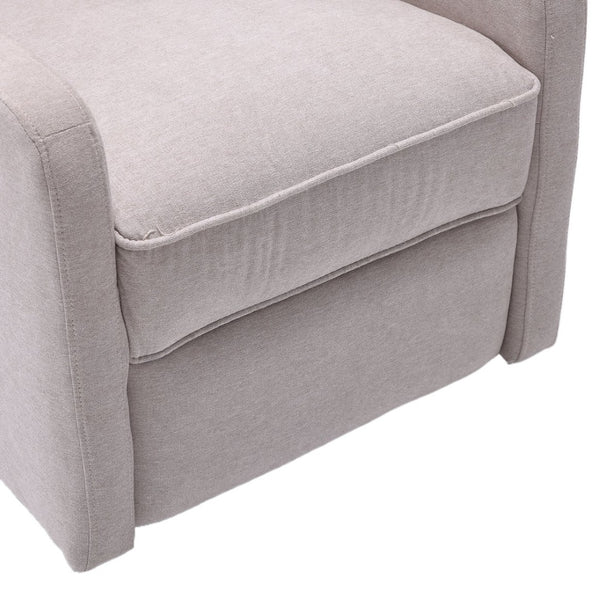 English Elm Coolmore Linen Swivel Glider Recliner with 360 Rotation Ergonomic Nursery Lounge Seat W1539P151225
