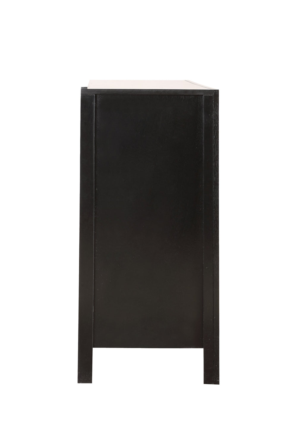 English Elm Burlington modern 6-drawer dresser with nickel hardware, dove-tailed drawers and durable wood veneer finish for stylish bedroom storage Black 19 L x 60 W x 37 H B078108132