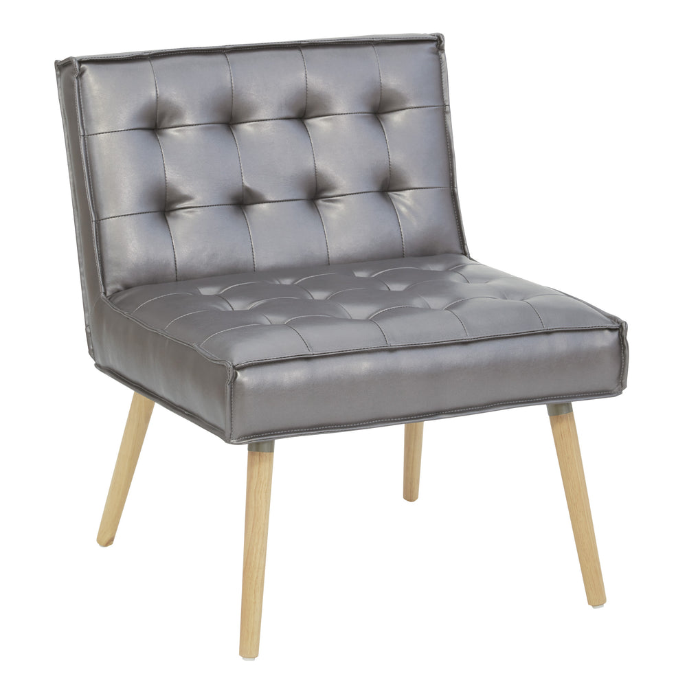 OSP Home Furnishings Amity Tufted Accent Chair Sizzle Pewter