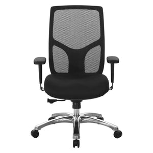 OSP Home Furnishings Progrid Ergonomic Drafting Chair with Breathable Mesh and Adjustable Lumbar Back Support 99653-30