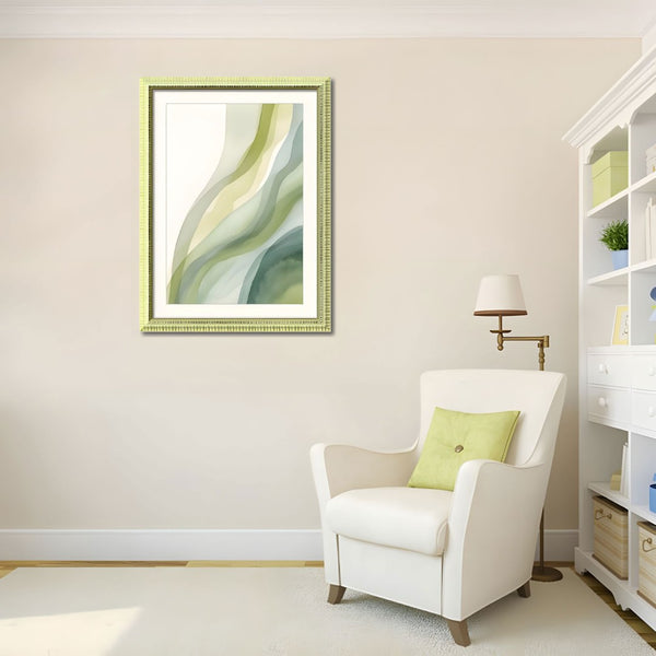 English Elm Set Of 3 Abstract Green Framed Wall Art – Modern Replaceable Canvas Prints For Stylish Home Decor T3976P383226-GIGA