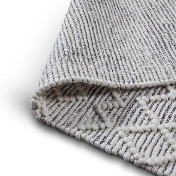 English Elm Jeffers 8 x 10 Area Rug Brown Ivory Handwoven Diamond Pattern Wool Blend 0.5" Thick Indoor B136P188396