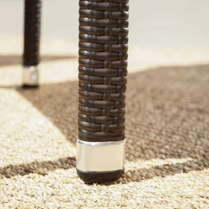 English Elm Christopher Knight Home® - LARACHE Aluminum Framed Armless Rattan Dining Chair – Stackable, Weather-Resistant, Lightweight Design Brown Multi 37.01 L x 29.13 W x 18.5 H N776P261516D